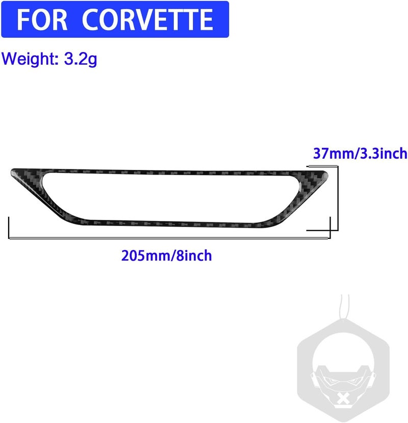 Edinstry Soft Carbon Fiber Engine Compartment Handle Trim Cover Sticker for Corvette C8 2020-2024, 1PCS Engine Bay Handle Panel Frame Trim, Interior Decoration Accessory - Image 4
